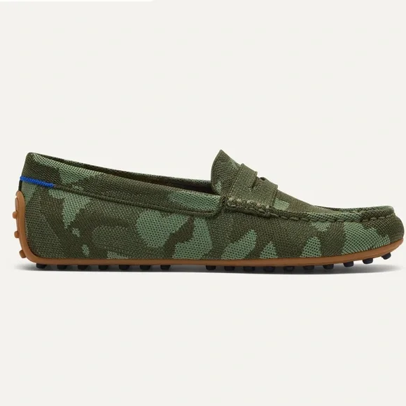 NEW Rothy's the driving loafer in Olive forest Camouflage Slip-Ons size 7.5 - Picture 2 of 9